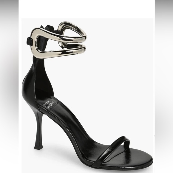 Jeffrey Campbell Women's Cuff It Ankle Strap Sandal Black Patent Leather size 10 - Picture 1 of 14